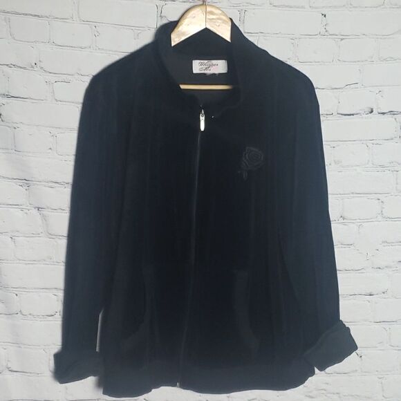 Vinage Black Whisper Me Sweat Jacket/Pants Set - Picture 2 of 10